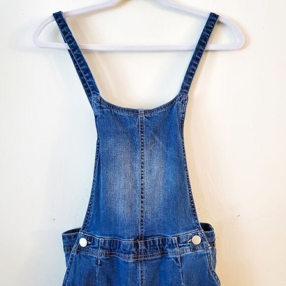 Dollhouse Faded Whiskered Denim Overalls - Picture 2 of 8